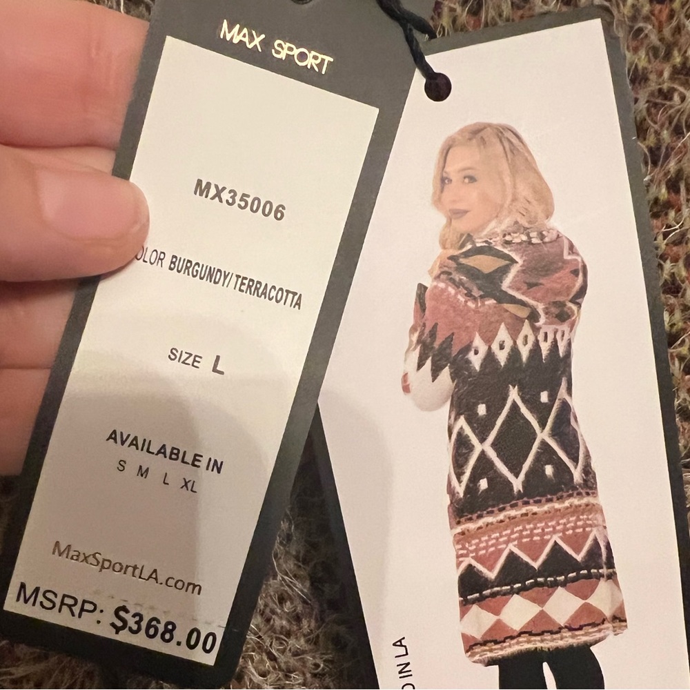 NWT Boho VTG Style Navajo Duster Sweater UNIQUE & LUXE